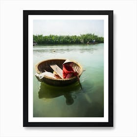 Traditional Coracle Boat Vietnam Art Print