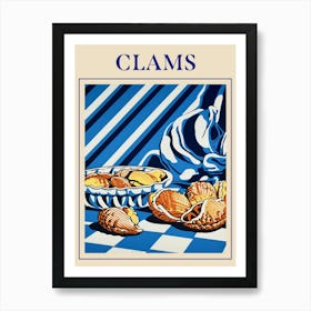 Clams Seafood Poster Art Print