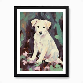 A Siberian Husky Dog Painting, Impressionist 1 Art Print