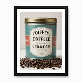 Coffee Beans Espresso Kitchen Wall Art  Art Print