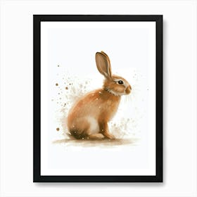 Argente Rabbit Nursery Illustration 1 Art Print