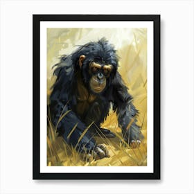 Bonobo Precisionist Illustration 4 Art Print