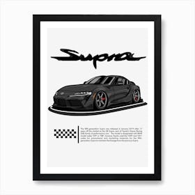 Toyota Supra MK V Art Print