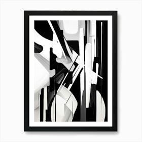 Contrast Abstract Black And White 8 Art Print