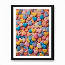 Valentine'S Day Candy Hearts Art Print