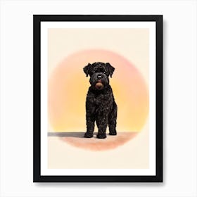 Black Russian Terrier Illustration Dog Art Print