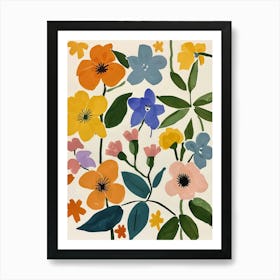 Painted Florals Impatiens 2 Art Print