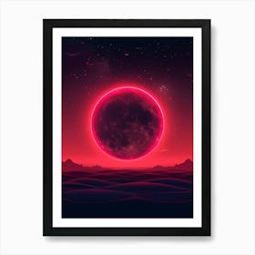 Red Moon In The Sky 1 Art Print