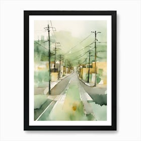 Los Angeles Golden Green South Central Art Print