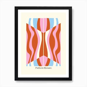 Pattern Bizarre In Red Art Print