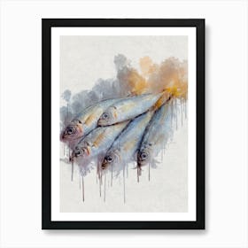 Fish Sarden Watercolor Art Print