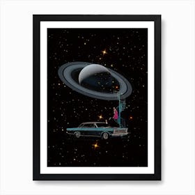 Saturn Blue Art Print