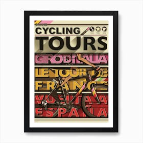 Cycling Grand Tours Art Print