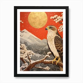 Bird Illustration Falcon 3 Art Print