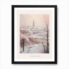 Dreamy Winter Painting Poster Stockholm Sweden 1 Art Print