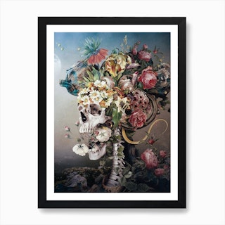 Flower Skull Art Print