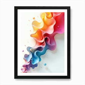 Abstract Colorful Swirls Art Print