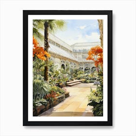 Royal Botanical Garden Edinburgh Uk Watercolour 2 Art Print