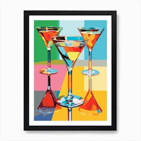 Retro Martini Pop Art Inspired 1 Art Print