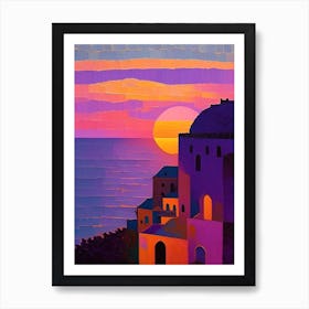 Amalfi Coast Sunset Art Print