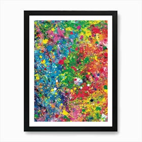 Colorful Paint Splatters 1 Art Print