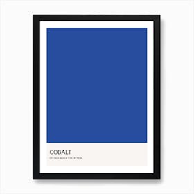 Cobalt Colour Block Poster Art Print