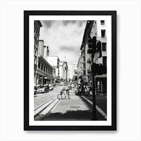 San Francisco Streets Black & White Art Print