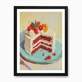 Red Velvet Cake Art Print