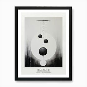 Balance Abstract Black And White 3 Poster Art Print