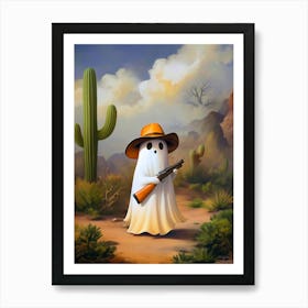 Ghost In A Hat Art Print