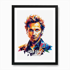 Greenday Mike Drnt 1 Portrait Music Icon Style WPAP Pop Art Art Print