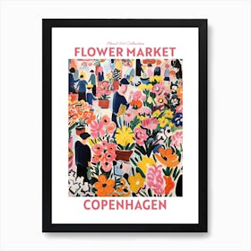 Copenhagen Flower Market Floral Art Print Travel Print Plant Art Modern Style Art Print