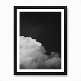 Cloud Wall Art Painting Black Night Sky Print Detail C Art Print