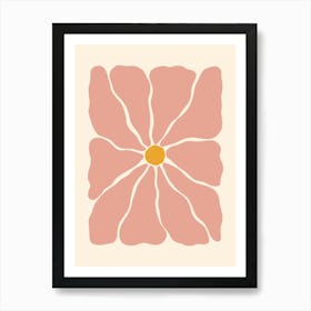 Abstract Flower 01 - Medium Pink Art Print