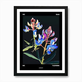 No Rain No Flowers Poster Bluebonnet 4 Art Print