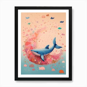 Whale In The Sea Art Print