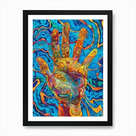 Abstract Psychedelic Hand Painting Art Print