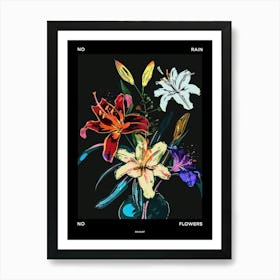 No Rain No Flowers Poster Bouquet 2 Art Print