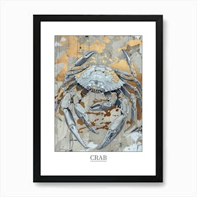 Crab Precisionist Illustration 3 Poster Art Print