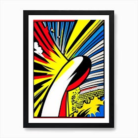 Comet Bright Comic Space Art Print