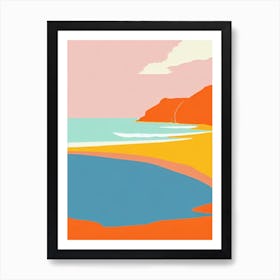 Moffat Beach Australia Midcentury Art Print