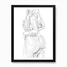 Abstract Geometric Sexy Woman (34) 1 Art Print