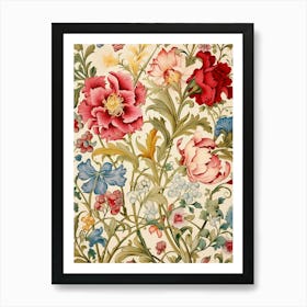 Floral Wallpaper 195 Art Print