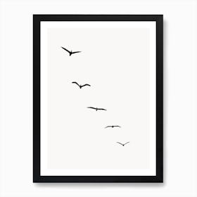 Five Birds Art Print