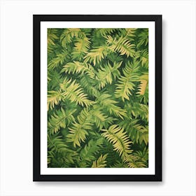 Pattern Poster Ribbon Fern 4 Art Print