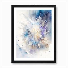 Diamond Dust, Snowflakes, Storybook Watercolours 2 Art Print