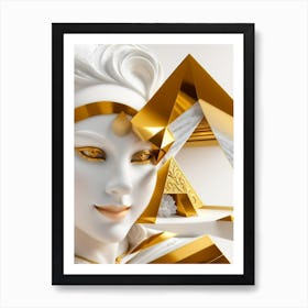 Fantasy Golden Goddess Art Print