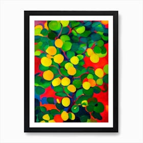 Feijoa Fruit Vibrant Matisse Inspired Painting Fruit Art Print