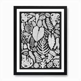 Houseplants (Dark Colourway) Art Print