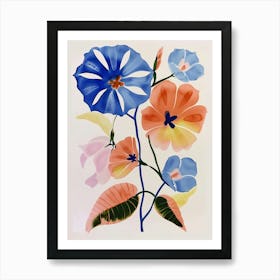 Painted Florals Morning Glory 7 Art Print